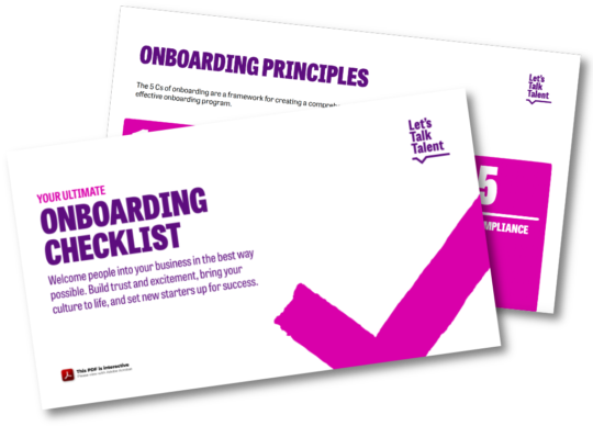 Onboarding checklist